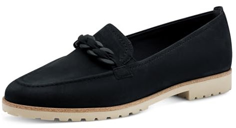 Tamaris Damen Slipper, Frauen Slip On,TOUCHit-Fußbett,Anzugschuhe,elegant,Office,büro,Freizeit,Slipper,Mokassins,Halbschuhe,Navy,41 EU