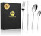 BEWOS 32-Piece Stainless Steel Cutlery Set, Knives and Forks Set for 8 People, Spoon and Fork Set with Gift Box, Tableware Flatware Set with Fork and Spoon Set, Mirror Polished & Dishwasher Safe