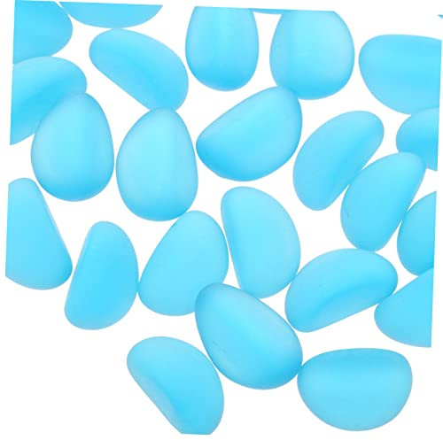 FRCOLOR Lot de 2 pierres d'aménagement paysager pour aquarium - Perles de verre - Galets pour aquariums - Gravier pour aquariums - Pierres de pot de fleurs - Gravier de verre - Verre congelé - Table