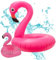 1x Schwimmring Flamingo aufblasbar - ca. 110 cm Schwimmring Luftmatratze Flamingoring für Pool & Wasser mit 1x Getränkehalter für Erwachsene & Kinder