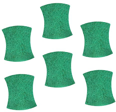Didiseaon Set 6 Pezzi Spugne per Piatti in Nylon Verdi Riutilizzabili ad Alta Assorbenza per Pulizia di Pentole e Piani di Lavoro in Cucina
