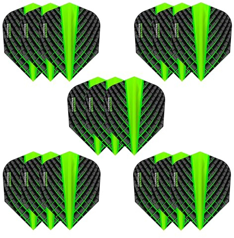 Harrows Quantum Dart-Flights | 5 Sets Dart-Flights (insgesamt 15 Flights) I 100 Mikron Dart Flights I Premium Extra Stark Made in UK I Professionelles Dartzubehör