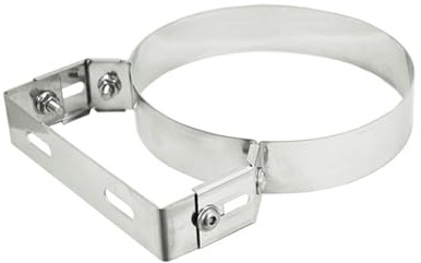 ALLINOX Collare Di Fissaggio Regolabile In ACCIAIO INOX Per Tubo Canna Fumaria Staffa a Muro Collare Pesante (DN 200)