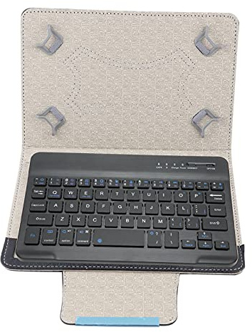 FLEXMAN BT Tangentbord, Multifunktionellt Tangentbordsset Universal Tangentbordshållare för 7 Tums Tablet PC, Löstagbart BT Tangentbordsfodral Skyddsfodral (7-tums svart tangentbord)
