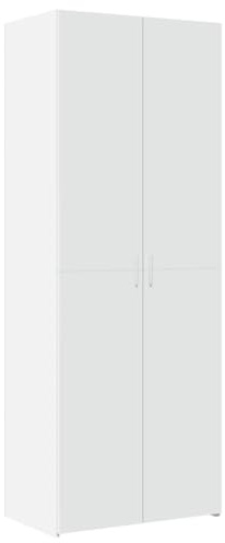 vidaXL Armadietto alto, colore bianco, 70 x 42,5 x 185 cm, in legno, con mensola, mobile alto, con mensola, mobili alti