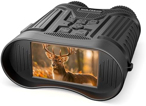 Nattvisionsglasögon, 4K HD nattvisionskikare med 7 x digital zoom, 3 tum HD-skärm och uppladdningsbart batteri för camping och säkerhet, med 32 GB TF-kort för foton och videor, gåvor för män honom