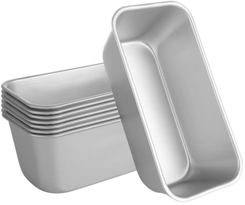 AKOLAFE 8 Pack Aluminum Loaf Pans 8x4 Inch Banana Bread Pan for Homemade Bread Loaf Pan for Baking Bread Tins for Baking Loaf Pans for Oven Sourdough Bread Baking Pan Metal Sandwich Loaf Bread Pans