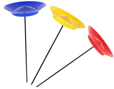 ifundom Kit di Giocoleria per Abilità con Piatti Rotanti, 3 Unitá, Plastica con Aste, per Giochi di Allenamento