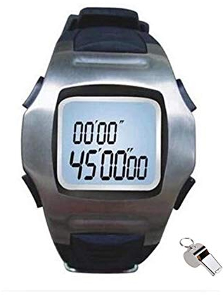 Cuzit TF7301 Fußballschiedsrichter-Timer, Sport-Spiel-Armbanduhr, Fußball, Chronograph, Rennen, Alarm, multifunktional, digital, Countdown-Stoppuhr, für Herren