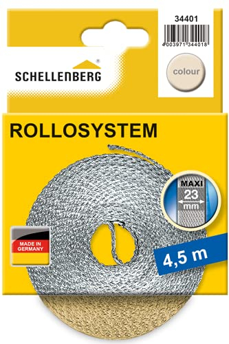 Schellenberg 34401, beige Rollladengurt Maxi 23 mm, 4,5 m