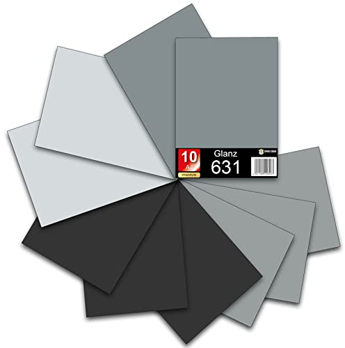 Finest Folia Din A4-ark vardera 29,7 x 21 cm 621/631 självhäftande plotterfolie i en uppsättning, folie, vinylfolie för plottning, gör-det-själv pysselfolie, klistermärken, märkningar, klistermärken