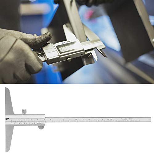 Djupmätare, rostfritt stål djupmätare precision djupmått mätverktyg för hushåll och industrimätning 0,05 mm hög precision (0–150 mm)