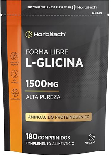 Glycine Supplement 1500 mg | 180 Veganska Tabletter | Vegan Amino Acid | Essentiella Aminosyror Hög Dos | av Horbaach