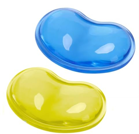HSIXHAF 2 pcs Handballenauflage Weiches Gel Handgelenk Rest Silikon-Gel-Kissen für Maus Ergonomische Ermüdung Relief Cool Handgelenk Unterstützung Pad für Laptop Büro Arbeit Computer Gaming