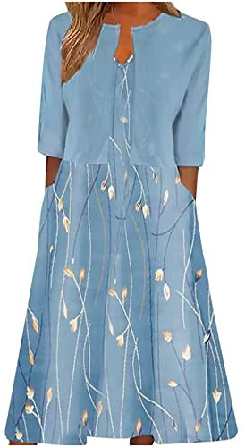 Keepink Two Piece Dress Suits for Women UK Printed V-Neck Sun Dresses with Half Sleeve Cardigan Tops Set Elegant Summer Outfits Work Office Wedding Guest Bridesmaid Dresses UK 8-16