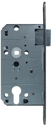 FELGNER Serratura da infilare per cilindro profilato | Serratura di alta qualità con cilindro a chiave | 2 giri | foro di 55 mm | DIN sinistra | piastra arrotondata - larghezza 18 mm