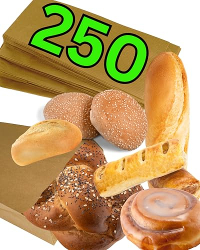 Loxato 250 Brödpåsar Smörbrödspåsar Frukostpåsar - Brun 18x6x29 cm | Papperspåsar, kraftpapper, bagarpåsar, brödpåsar, frukostpåsar, livsmedelssäker, stor