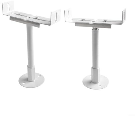 Hauteur réglable en fonte blanche étagère de radiateur supports avec ensemble en aluminium sol pieds debout (21 26 cm)