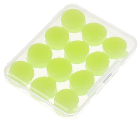 DEARMAMY Lot De 12 Protections Auditives Invisibles En Silicone Multi-Usages Antibruit Pour Concerts Vert