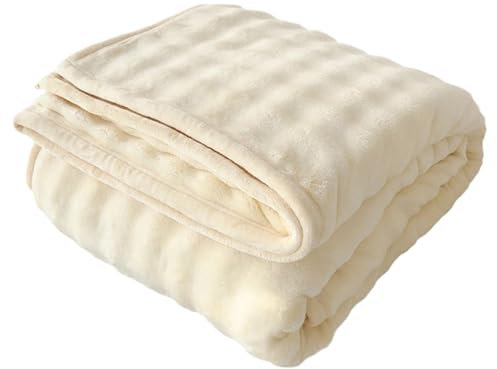 LLHCF Manta de peluche de imitación suave y transpirable para uso en casa, oficina o al aire libre
