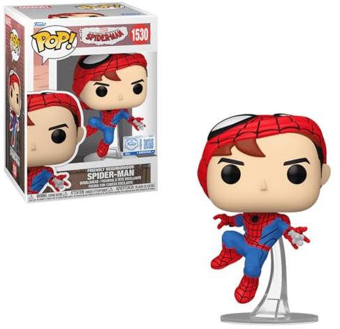 Funko Pop! Marvel: Spider-Man – Your Friendly Neighborhood Spider-Man (Unmasked) Exclusive Vinyl Figure #1530 – 9cm Collectible Toy