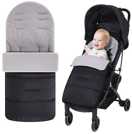 Winter-Baby-Fußsack, Universal-Kinderwagen-Schlafsack, Inter Baby Warm Schlafsack, Buggy Fleece Sack，Wasserdicht, Winddicht, Abnehmbar, Geeignet für Babys