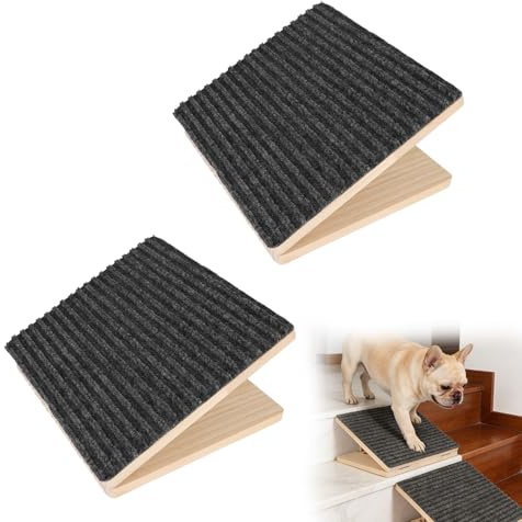2pz Rampa Cani Regolabile per Divano e Scale, Scale Pieghevoli Portatili Animali Domestici con Tappetini Antiscivolo per Cani Gatti Piccola Taglia Anziani Feriti Animali Domestici Anziani