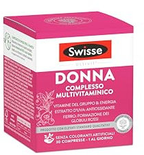 SWISSE Ultivit- Multivitaminico Donna con Vitamina D C A e Zinco per Supporto al Sistema Immunitario Adulti, Integratori con Magnesio e Biotina per Metabolismo Energetico, Made in Italy, 30 Compresse