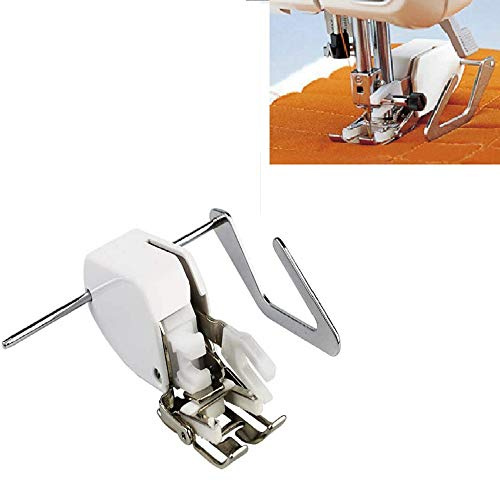 EMAGEREN Pied Presseur Pied de Biche Machine à Coudre Pied Double Entrainement Pied Presseur Surjeteuse avec Guide de Courtepointe Pied de Biche Surjeteuse Reglable pour Singer Brother Janome Toyota
