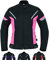 Damen motorradjacke mit protektoren für Sommer oder Winter - Textil wasserdicht motorroller motorrad bikerin mantel mit schutz rüstung (EN 1621-1) - Schwarz Rosa - M