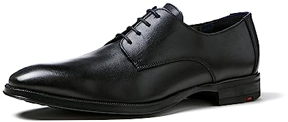 LLOYD Herren Schnürschuhe Gideon, Männer Businessschuhe,Derby,Normalweit,Schnuerschuhe,straßenschuhe,Strassenschuhe,lace-up, SCHWARZ, 45 EU / 10.5 UK