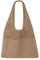 SUOSDEY gehäkelte Mesh Strand Tote Bag, Sommer Urlaub Ästhetische Strick Boho Umhängetasche für Frauen braun