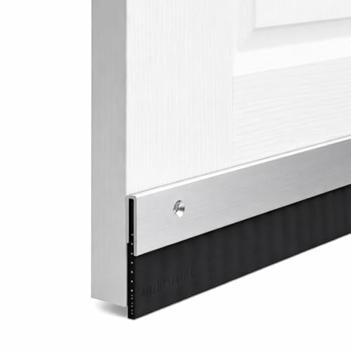 Raxit | Ready-to-Use 1m Türdichtung | 20mm | Selbstklebend Silikon | Türbodendichtung gegen Zugluft & Schädlinge | Türbürstendichtung für Innen & Außen | Türbesen Giftfrei | Profiqualität