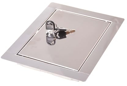 Aqbau® Sportello di ispezione per costruzione a secco 25x30 cm in acciaio inossidabile, porta di ispezione antiruggine con serratura, porta di manutenzione, sportello di servizio, sportello di