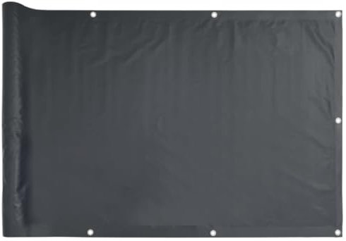 vidaXL Balcony Privacy Screen, Garden Screen for Patio Outdoor, Privacy Netting UV-Resistant, Shading Net, Fence Screen, Anthracite 600x90 cm PVC