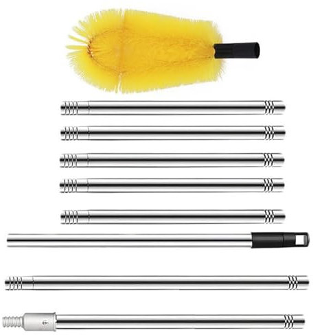 Strumenti telescopici per la pulizia delle grondaie, pulitori per grondaie da terra,Spazzola efficiente per la pulizia delle grondaie - Strumento sicuro e duraturo per la pulizia delle grondaie per la
