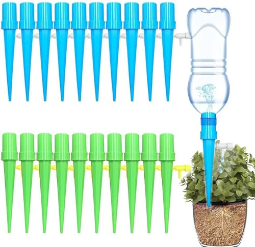 30 Stück Automatische Bewässerung Tröpfchenbewässerung flasche Bewässerungssystem set Flaschenöffnungen 20.5-25mm Bewässerungsgeräte für Garten Pflanzen Blumen Gewächshäuser und Urlaub Blumentopf (A)