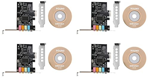 Iyalezirk 4X PCIe 5.1 ljudkort, PCI Express surround 3D-ljudkort med hög direkt ljudprestanda och låg profilstöd