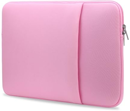 Sxhlseller Laptopfodral Mjuk Dragkedja 17'' Laptopväska Ersättning för Air Pro Laptops, Smal och Lätt (PINK)