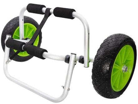 BEALIFE Carrello per kayak, canoa, resistente, pieghevole, per riporre e trasportare facilmente in acqua. Carrello per kayak, canoa, sport acquatici, rimorchio pieghevole, resistente.