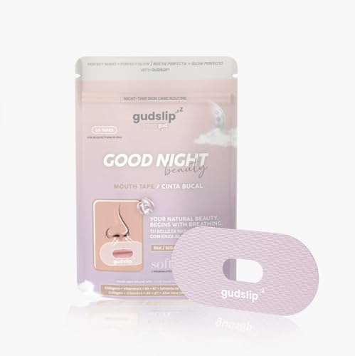 Gudslip® Cinta de Seda para la Boca – Seda Ultrafina Premium, Mejora la Respiración Nasal y el Descanso | Despierta Renovada con un Sueño Más Profundo