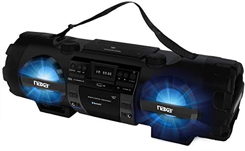NAXA Electronics MP3/CD Bass Reflex Boombox and PA System with Bluetooth (Certified Refurbished)