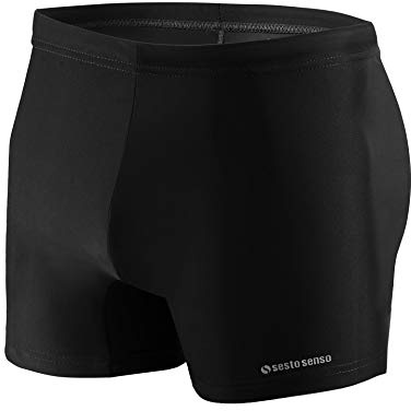 sesto senso Pantaloncini da Bagno Uomo Costume Boxer Calzoncini Pantaloni Swim Shorts BD 313 L Nero