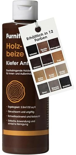 Furniture Clinic Wood Stain (Antique Pine) – Fast Drying, Highly Concentrated, and Easy-to-Apply Wood Stain for All Indoor & Outdoor Wood – Water Based & Non-Toxic – 500ml