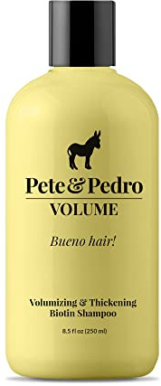 Pete & Pedro VOLUME SHAMPOO - Volumizing & Thickening Biotin Hair Strengthening Men's & Women Daily Cleansing Shampoo | Alcohol & Paraben Free | As Seen on Shark Tank, 8.5 oz.