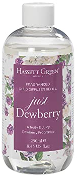 Hassett Green London - Just Dewberry - Fragrance Oil Reed Diffuser Refill - Larger Size 250ml Bottle