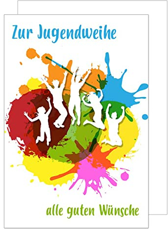 Edition Seidel exklusive Premium Karte zur Jugendweihe mit Umschlag. Glückwunschkarte Grusskarte Jugendweihe einzelne eine Karte Junge Mädchen Karte (JW120 SW022)