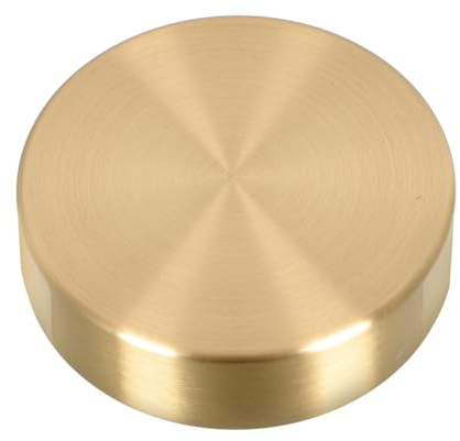 Garneck Briefbeschwerer Messing: Rund Briefbeschwerer Gold Flach 6 cm chinesischer Kalligraphie Papierbeschwerer für Lesehilfe Home Büro Deko