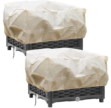 Hydrogarden Protezione invernale per scatole di fiori, protezione invernale piante da balcone, cappe di protezione dal gelo con coulisse Protegge i fiori in scatole da balcone -150 x 45 x 40 cm2 pezzi