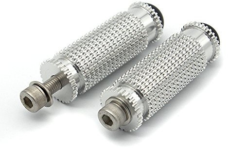 Repose-pieds universels pour levier de vitesse de moto avec trou de 8 mm - Argenté